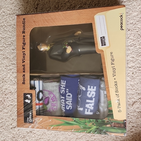 NWT The Office Socks and Vinyl Bundle for Dunder Mifflin - Picture 1 of 4